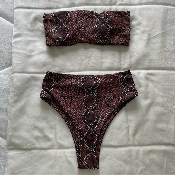 Zaful snake skin print bikini set
